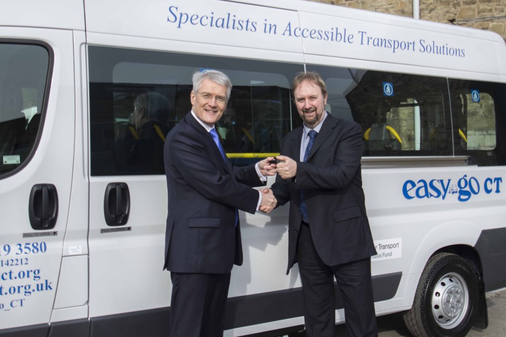 Andrew Jones MP (Parliamentary Under Secretary of State For Transport) _ Carl Schoolden (EasyGo CT General Manager)